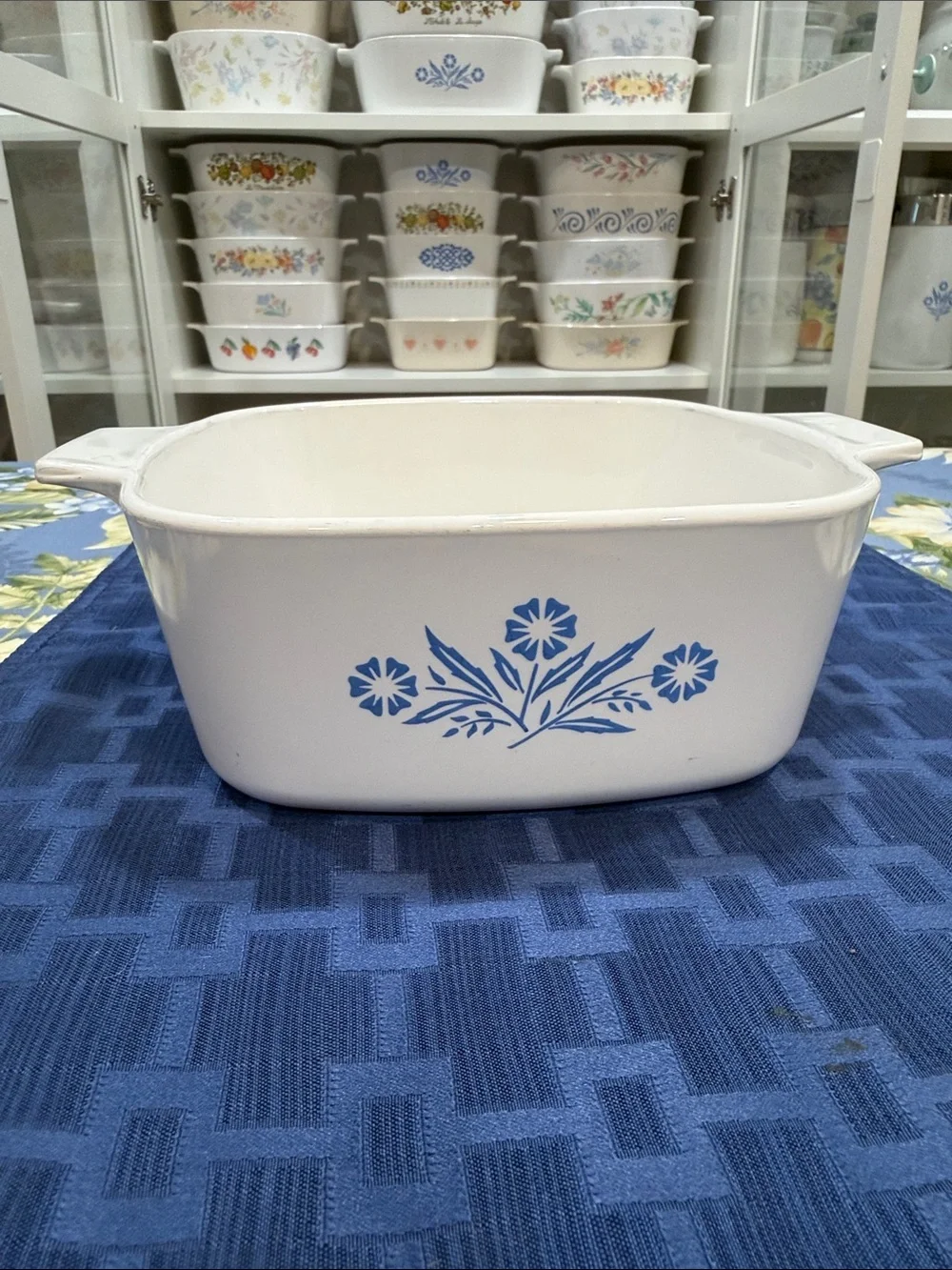Corningware Blue Cornflower White Casserole Dish A 1 1/2 B